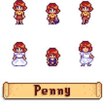 Stardew Valley Penny, Penny Stardew Valley, Stardew Valley 100% Perfection, Stardew Valley Pufferfish, Stardew Valley Chicken Cross Stitch, Stardew Valley Enamel Pins, Playing Video Games, Stardew Valley, Penny