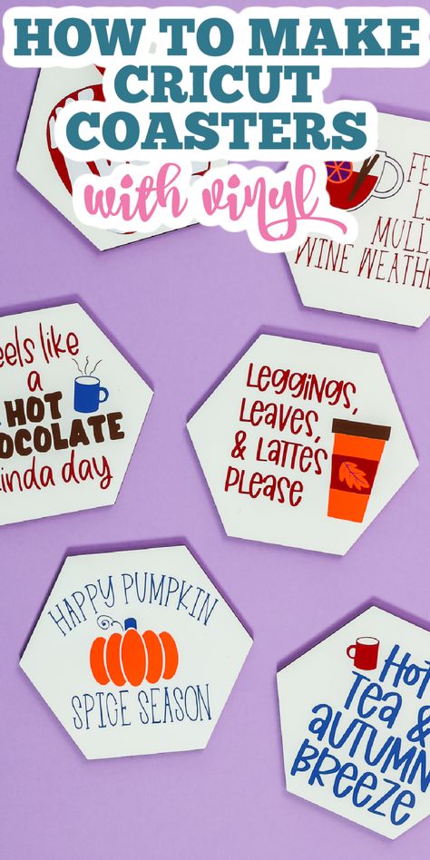 Cricut Coasters, Coaster Projects, Christmas Wooden Signs, Pumpkin Tea, Happy Pumpkin, How To Make Coasters, Hexagon Coasters, Christmas Coasters, Festival Diy