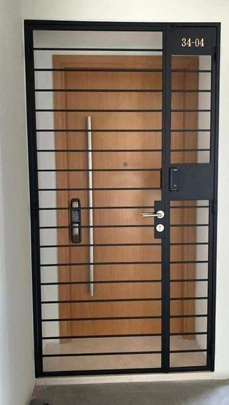 Security Door Design, Grill Designs, Home Window Grill Design, Window Grill Design Modern, Door Grill, Home Engineering, Unique Window, Grill Gate Design, Metal Doors Design