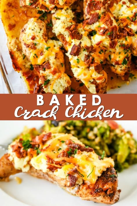 This Baked Crack Chicken recipe is super easy to make and will absolutely blow your socks off with flavor. #keto #ketorecipes #ketolifestyle #crackchicken #chickendinner Cracked Chicken, Chicken Recipes Keto, Creamy Chicken Dish, Creamy Chicken Recipes, Boiled Egg Diet Plan, Low Carb Diet Recipes, Low Carb Dinner Recipes, Mommy Blog, Keto Chicken