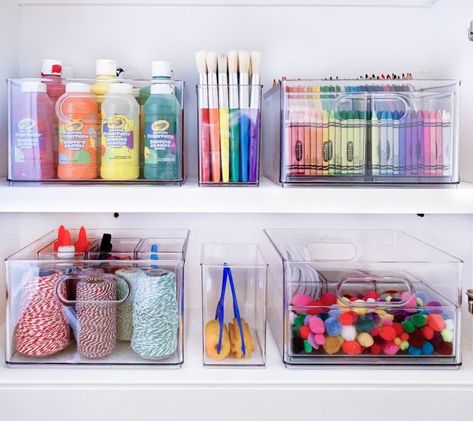 Kids Craft Storage, Organiser Son Dressing, Craft Closet Organization, Craft Cupboard, Home Edit, Art Supply Organization, Playful Decor, The Home Edit, Playroom Organization