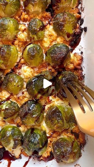 Cast Iron Baking, Olive Oil Extra Virgin, Seasoning Salt, Brussels Sprout, Roasted Brussels Sprouts, Daily Recipes, Cooked Veggies, Balsamic Glaze, Roasted Brussel Sprouts