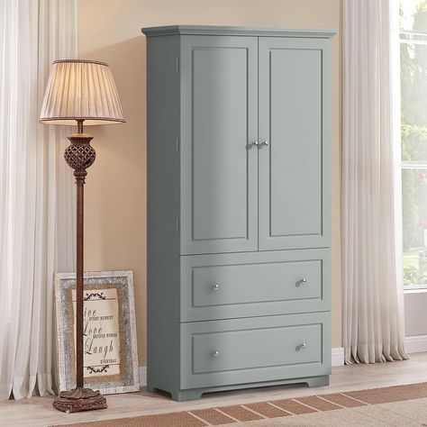 You'll love the Wildon Home® Doneal Freestanding Bathroom Cabinet at Wayfair - Great Deals on all products with Free Shipping on most stuff, even the big stuff. Bathroom Cabinets Designs, Freestanding Storage Cabinet, Organizing Bathroom Cabinets, White Bathroom Cabinets, Freestanding Bathroom Cabinet, Wooden Storage Cabinet, Linen Cabinet, Cabinet Shelving, Bathroom Storage Organization