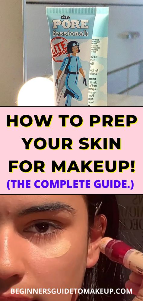 Face Prep Before Makeup, Skincare Before Makeup, Makeup Skin Prep, Prep Skin For Makeup, Apply Skincare, Melted Makeup, Normal Skin Care Routine, Diy Makeup Remover, Makeup Prep