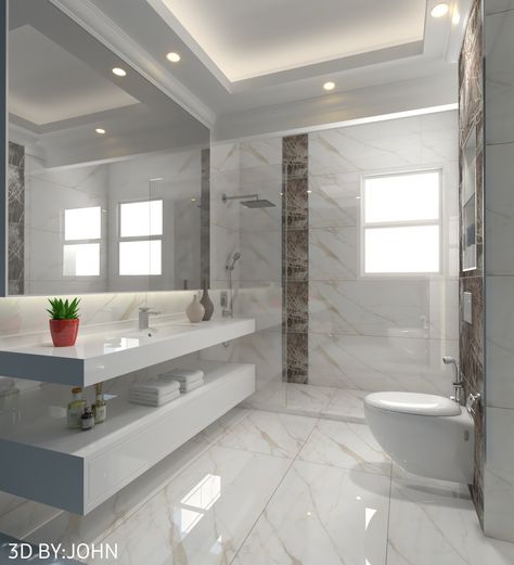 Modern Bathroom Design Luxury White, Badroom Bad Idea Modern, Small Bathroom Interior Design Modern, Latest Bathroom Designs, Elegant Bathroom Design, Bathroom Design Styles, New Bathroom Designs, Bathroom Interior Design Modern, Modern Small Bathrooms