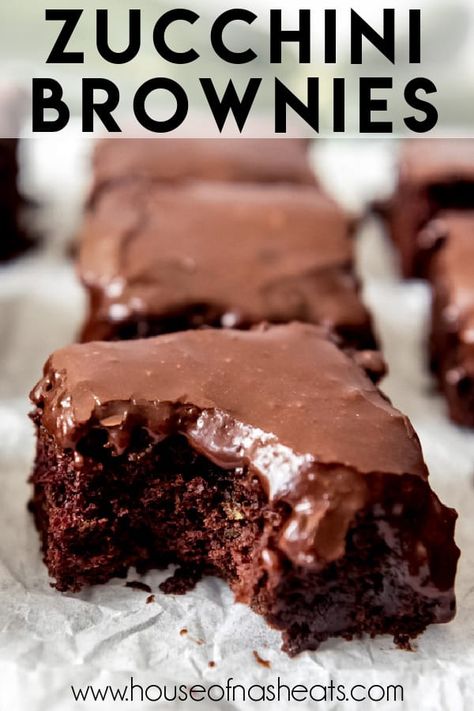 Frosted Zucchini Brownies, Zucchini Brownies With Frosting, Simple Chocolate Icing, Brownie Icing, Zucchini Brownie, Chocolate Fever, Zucchini Desserts, Chocolate Zucchini Brownies, Zucchini Bars