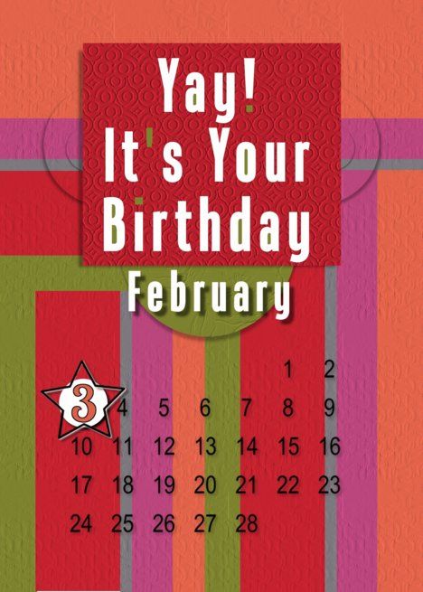 February 3rd Yay It&rsquo;s Your Birthday date specific card Leap Year Birthday, Invitation Layout, Diy Save The Dates, Holiday Flyer Design, Personalized Holiday Cards, Birthday Date, Vintage Birthday Cards, February Birthday, Birthday Dates