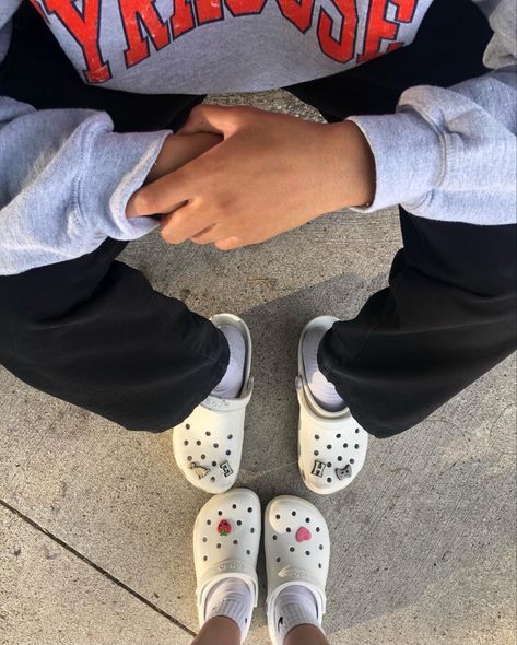 White Crocs Unisex Classic Clogs. Comfortable, easy to clean, lightweight, personable, trendy, and stylish. #fashion #aesthetic #summer Fashion Aesthetic Summer, Crocs Outfit, Couple Summer, White Crocs, Crocs Clogs, Summer Shoe, Shoe Inspiration, Aesthetic Summer, Fashion Aesthetic