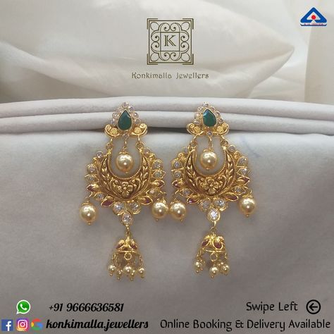 #KJ_G580 Net Weight: up to 12 grams Item : Chandbali Hangings Fb, Insta, Pinterest: @konkimalla.jewellers 12 Grams Gold Necklace, Easy Rangoli Designs Videos, Jewellery Board, Gold Pearl Jewelry, Computer Shortcuts, Fancy Jewelry Necklace, Gold Mangalsutra Designs, Jewelry Set Design, Gold Mangalsutra