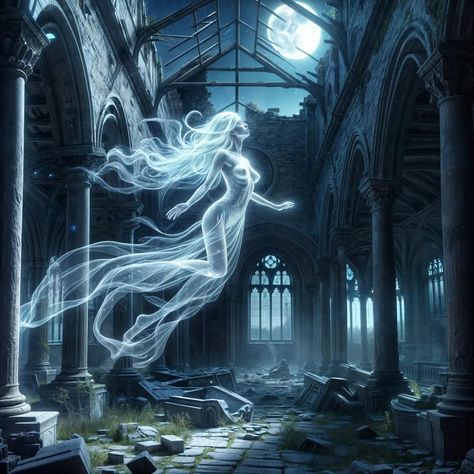 Ghost Love Art, Spirits Fantasy Art, Fantasy Ghost Art, Ghost Fantasy Art, Spirit Fantasy Art, Fantasy Ghost, Air Kingdom, Air Spirit, Ghost Magic