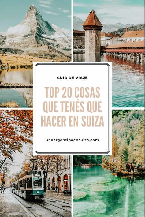 Top 20 Que ver y hacer en Suiza International Travel Tips, Interlaken, Budget Travel Tips, Zermatt, Travel Items, Top 20, Travel Journal, Travel Essentials, Switzerland