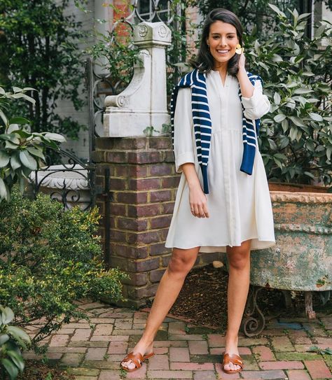 @tuckernuck’s Instagram post: “Introducing the Ivory Silk Royal Shirt Dress: a best seller in a brand new color. Still a little chilly where you are? Add a sweater for an…” Tuckernuck Dress, Monica Dress, City Lifestyle, Ivory Silk, Elbow Length Sleeve, Black Silk, Stripe Sweater, Perfect Dress, New Dress