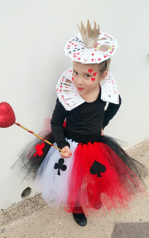 Diy Alice In Wonderland Costume Queen Of Hearts, Kids Queen Of Hearts Costume, Alice In Wonderland Card Costume, Alice In Wonderland Queen Of Hearts Costume, Queen Of Hearts Decorations, Halloween Costumes Queen Of Hearts, Queen Of Hearts Costume Ideas, Queen Of Hearts Halloween Costume, Queen Of Hearts Halloween