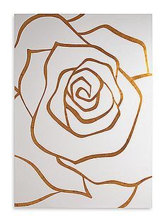 Wall Art Piece, Christopher Guy, Rose Wall Art, Canvas Art Projects, Gold Leaf Art, Rose Wall, Diy Canvas Art Painting, Leaf Art, Gold Art