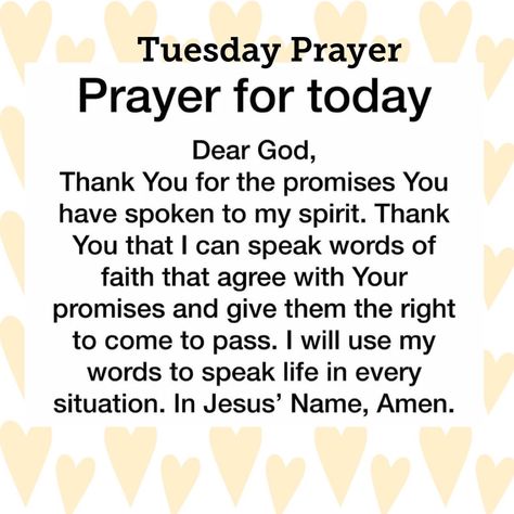 Tuesday Prayer, Tuesday Quotes Good Morning, Blessed Night, Tuesday Quotes, Prayer Changes Things, Everyday Prayers, Good Morning God Quotes, Word Of Faith, Prayer For Today