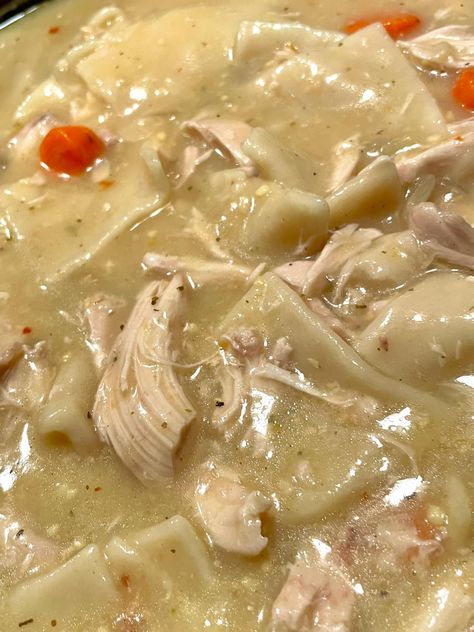 Easy Homemade Chicken And Dumplings Southern Style, Chicken And Dumplings Soul Food, Southern Style Dumplings, White Lily Chicken And Dumplings, Easy Southern Chicken And Dumplings, Joanna Gaines Chicken And Dumplings, Chicken And Dumplings With Evaporated Milk, Boil Chicken For Soup, Easy Dumplings For Chicken And Dumplings