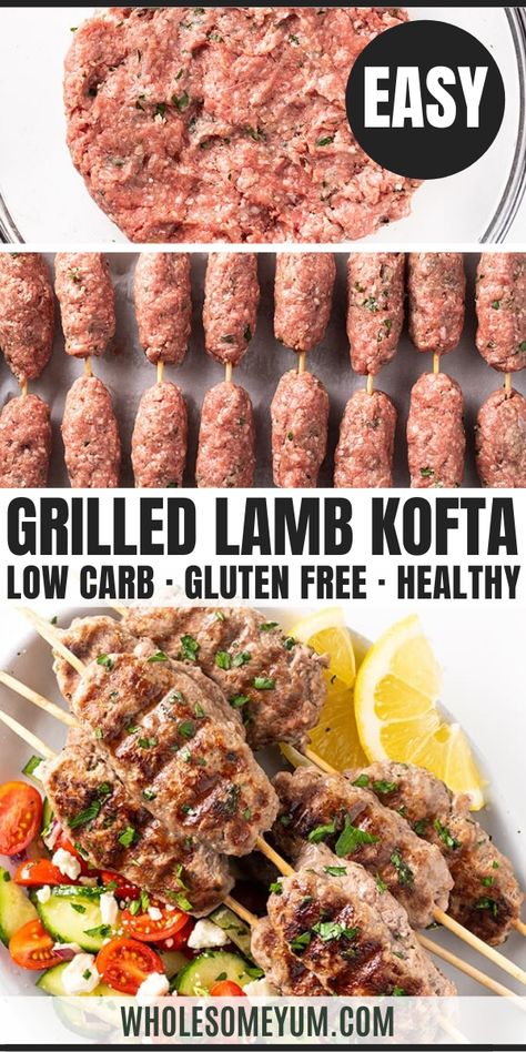 Keto Ground Lamb Recipes, Ground Lamb Recipes For Dinner, Lamb Kofta Recipe, Kofta Kebab, Ground Lamb Recipes, Lamb Kofta, Funky Food, Mediterranean Cooking, Lamb Kebabs