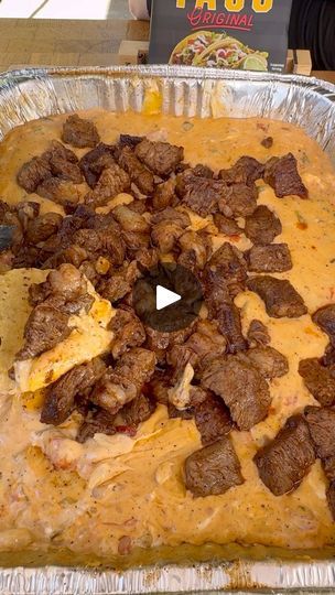 Smoked queso dip with steak bites | Smoked queso dip with steak bites | By Miguels cookingwithfireFacebook Smoked Queso With Steak Bites, Steak Dip Recipes, Smoked Steak Queso, Queso Dip With Steak Bites, Smoked Queso Dip With Steak Bites, Traeger Queso Dip, Smoked Queso Dip On Grill, Meaty Dips, Steak Queso Dip