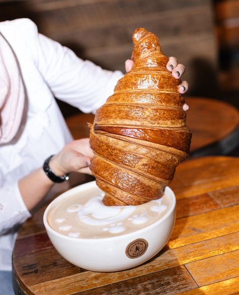 XL Giant Croissant #pitchounbakery #losangeles #oversizedcroissant #giantcroissant Giant Croissant, Morning Pastries, Bday Brunch, Coffee Station, Cafe Food, Savoury Food, Pastry, Food And Drink, Salt