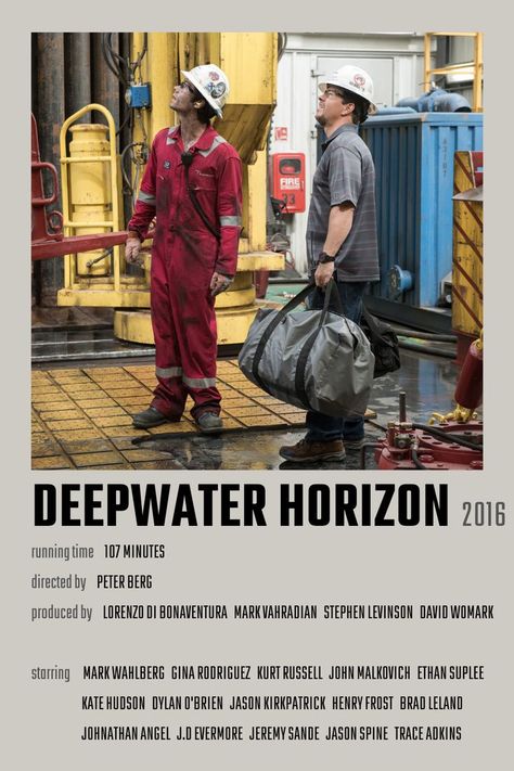 Deepwater Horizon Movie Poster Deep Water Horizon, Water Horizon, Peter Berg, Deepwater Horizon, Gina Rodriguez, Kurt Russell, John Malkovich, Movie Guide, Mark Wahlberg