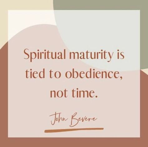 Your children’s spiritual maturity has nothing to do with their age and everything to do with their submission to God. -AMBrewster- Man Proposes God Disposes Quotes, God's Masterpiece Quotes, Quotes About Obedience, Quotes About Obedience To God, Titus 2 Woman, John Bevere, Discerning God's Voice, Better Love, Motivational Quotes