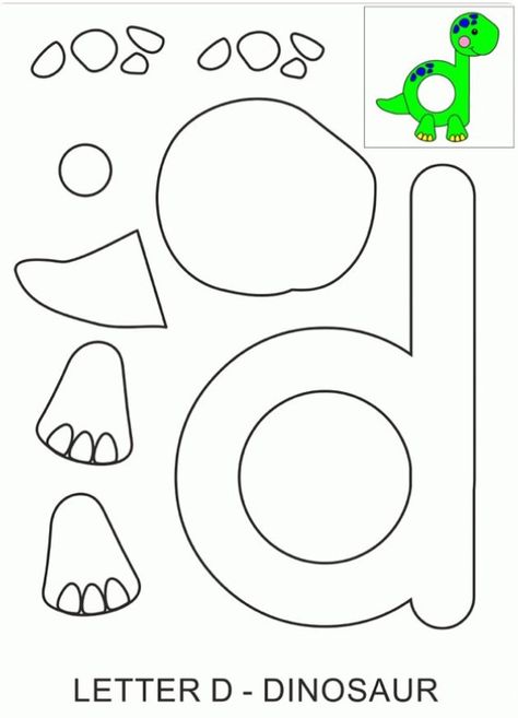 Dinosaur Crafts Preschool, Dinosaur Worksheets, Letter D Worksheet, Letter D Crafts, Dinosaurs Preschool, The Letter B, Dinosaur Activities, Alphabet Crafts, Dinosaur Crafts