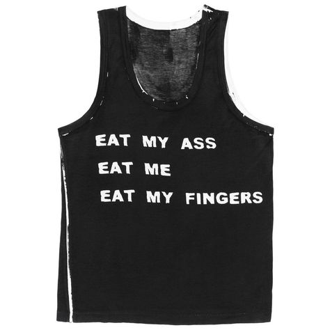 Eat My, Men Store, Yohji Yamamoto, Mode Inspiration, Print Tank, Printed Tank Tops, Cool Shirts, Outfit Inspirations, Fashion Inspo