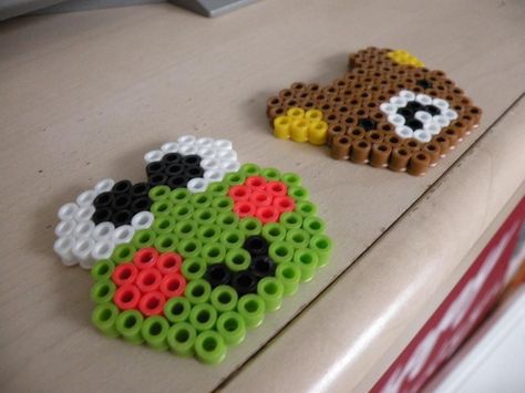 Kerropi Perler Beads, Keroppi Alpha Pattern, Rilakkuma Perler Bead Pattern, Keroppi Jewelry, Keroppi Key Chain, Easy Perler Bead Patterns, Pixel Pattern, Bead Ideas, Rilakkuma