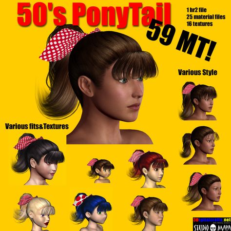 50,s hair styles | 50's Ponytail Hair MayaX Grease Hairstyles 1950s, Pinup Ponytail, 1950’s Hairstyles, 1950s Hairstyles Ponytail, Dressy Ponytail, Rockabilly Hair Tutorial, Grease Style, Pink Ladies Grease, 50s Hair