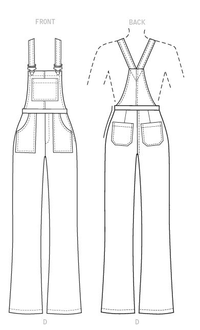 Overalls Technical Drawing, Free Overall Sewing Pattern, Dungarees Drawing, How To Draw Overalls, Overalls Sketch, Jumpsuit Flat Sketch, Overalls Drawing Reference, Overall Sketch, Overall Jeans Outfit