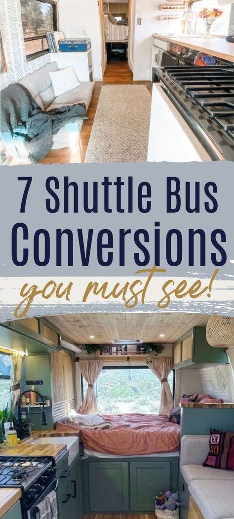 Diy Bus Conversion Ideas, Small Bus Camper Conversion, Short Bus Renovation, Bus Conversions Ideas, Bus To Home Conversion, Short Schoolie Conversion, Converted Shuttle Bus, Bus Conversion Storage Ideas, Mini Bus Conversion Floor Plans