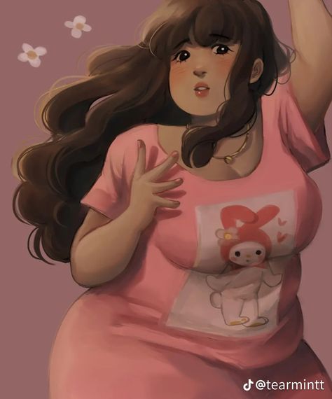 Chubby Oc Art, Lots Of Followers, Denise Mercedes, Famous On Instagram, Pictures People, Body Positivity Art, Plus Size Art, Fat Art, Body Base Drawing