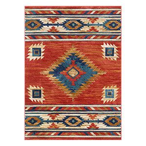 8 Southwestern-Inspired Finds That Will Make Your Home Feel Cozy and Rustic This Fall Floor Stain, Free Yarn, Warm Palette, Southwestern Area Rugs, Well Woven, Orange Area Rug, Crimson Red, Red Area Rug, The Ranch