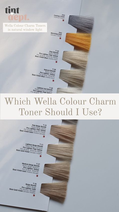 Before & After - Wella Colour Charm Permanent Toner - Tint Department Toner For Highlighted Hair, Wella Blonde Toner Shades, T11 Toner Wella, Blonde Hair Toner Shades, Hair Toners For Blonde, Wella Blonde Hair Color Shades, T10 Wella Toner, Wella Toner Chart Before And After, Best Toner For Blonde Hair