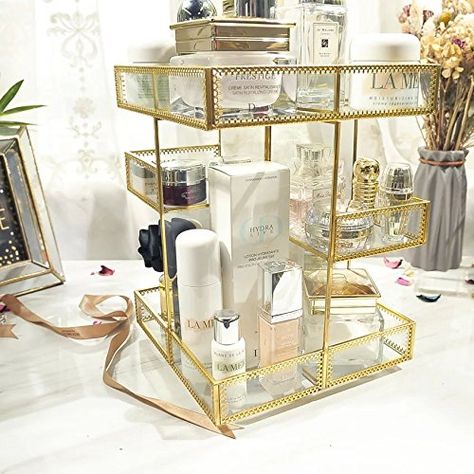 Makeup Organizer Countertop, Beauty Display, Rangement Makeup, Makeup Tray, Cosmetic Storage Box, Make Up Organiser, Mineral Makeup, Skincare Organization, Perfume Tray