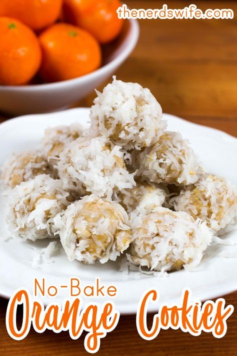 Orange No Bake Cookies, Orange Balls With Vanilla Wafers, Vanilla Cookie Recipe, Refrigerator Cookies, Vanilla Wafer, Orange Baking, Orange Juice Concentrate, Orange Cookies, Juicy Juice