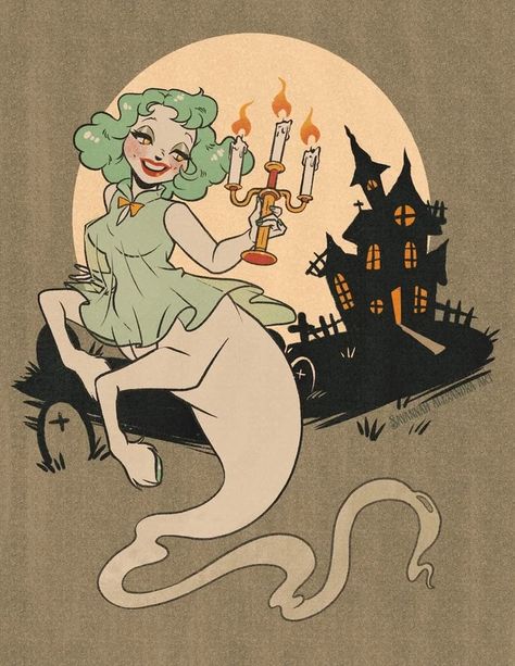 Pinup-style halloween centaurs - halloween post - Imgur Halloween Pin Up Art, Centaur Reference, Vintage Cartoon Art, Spooky Wallpaper, Jerry Tattoo, Halloween Pin Up, Monster Girls, Halloween Artwork, Zombie Girl