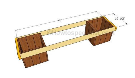 Building the frame of the planter bench Bench Planter, Diy Wood Planters, Wood Bench Outdoor, Planter Bench, How To Build Steps, Diy Bench Outdoor, Diy Planter, Diy Planter Box, Deck Designs Backyard