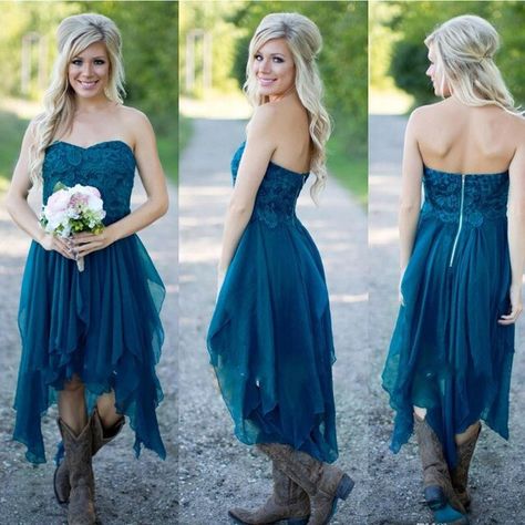 blue bridesmaid dresses 2019 lace sweetheart neckline high front and low back ruffle women wedding party dresses|Bridesmaid Dresses| - AliExpress Kids Bridesmaid Dress, Asymmetrical Bridesmaid Dress, Wedding Teal, Country Bridesmaid, Bridesmaid Dresses 2017, Country Bridesmaid Dresses, Bridesmaid Dresses With Sleeves, Teal Wedding, Trendy Wedding Dresses