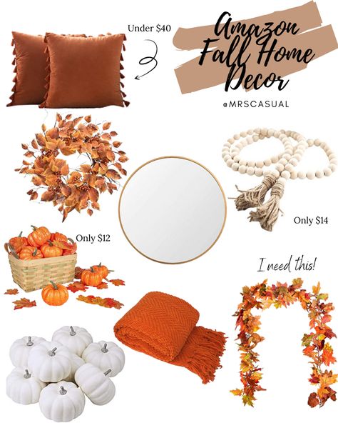 Amazon   Target Fall Home Decor Finds September Fall Decor, Fall Mirror Decor, September Decorating Ideas, September Home Decor, Fall Apartment Decor, Target Fall, September Fall, Fall Room Decor, Casa Halloween