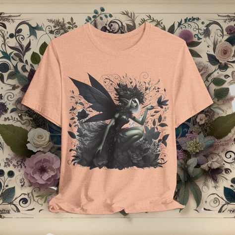 WhimsyGoth Dark Faerie T-shirt - Enchanting Gothic Fantasy Tee for Mystical Souls Dark Faerie, Tshirt Style Outfit, Forest Designs, Fantasy Forest, Tshirt Ideas, Summer Tshirts, Dark Fantasy, Tshirts Online, Tshirt Print