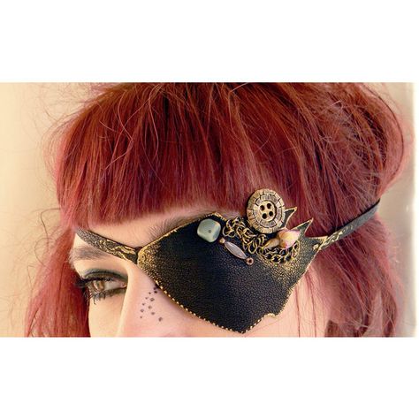 Eye patch, leather eye patch, pirate, eyewear, all seeing eye,... ($32) ❤ liked on Polyvore Diy Eye Patch, Specific Aesthetic, Pirate Eye Patch, Xmas Makeup, Pirate Eye, Pirate Eye Patches, Eye Patches, Leather Mask, Gothic Victorian