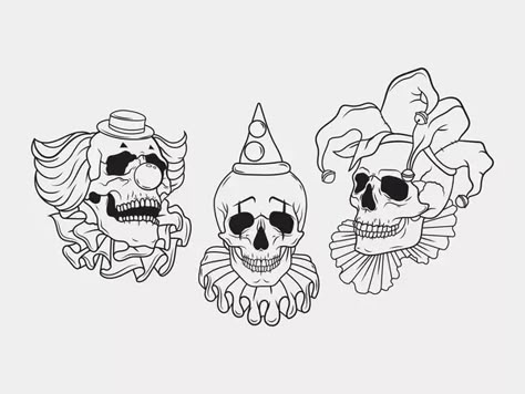 #tattoo #tattoos #inked #tattooart #tattooed #tattooideas #tattoodesign #tattooinspiration #tattoosleeve #tattooflash #inkedgirls #tattooedwomen  #InkLaughs  #TattooFails Skull Jaw Tattoo, Tattoo Coloring Pages, Stomach Tattoo, Clown Tattoo, Tattoo Outline Drawing, Handpoke Tattoo, Theme Tattoo, Flash Tattoo Designs, Spooky Tattoos