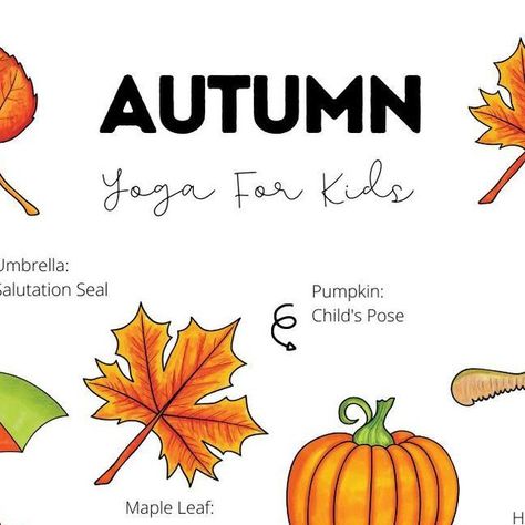 Autumn Yoga, Fall Yoga, Welcome Autumn, Kids Umbrellas, Fall Colours, Gross Motor Activities, Kids Yoga, Motor Activities, Gross Motor