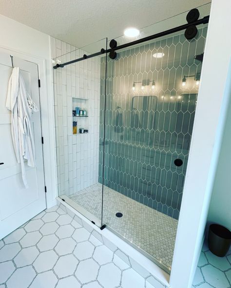 Farm Style Shower Door, Shower Remodel Sliding Door, Roller Shower Door, Stand Up Shower Door Ideas, Glass Slider Shower Doors, Sliding Barn Door Shower Doors, Barn Door Glass Shower Doors, Sliding Glass Door Shower Ideas, Shower Behind Door