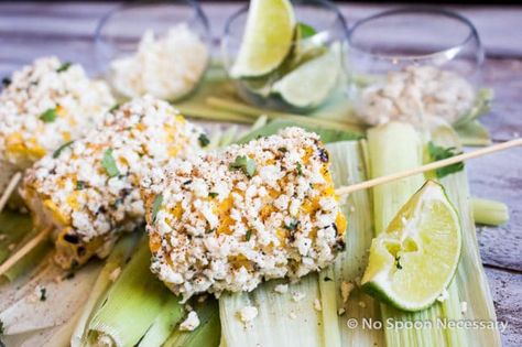 20140825-IMG_2026 Corn Appetizers, Mexican Street Corn Elote, Corn Elote, Elote Corn, Grilled Sweet Corn, Delicious Dips Recipes, Stem Challenge, Mexican Street Corn, Fiesta Theme