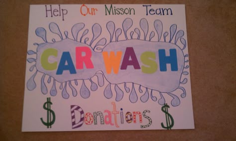 Car wash poster ideas. Carwash Posters Ideas, Car Wash Signs, Car Wash Ideas, Homemade Posters, Diy Car Wash, Car Wash Fundraiser, Booster Club Ideas, Car Wash Sign, Car Wash Posters