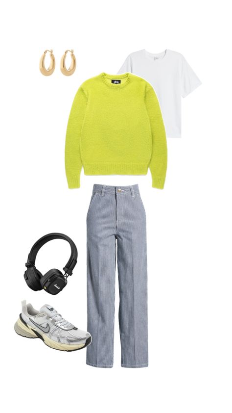 Neon Sweater Outfit, Neon Sweater, Sweater Outfit, Sweater Outfits, Neon