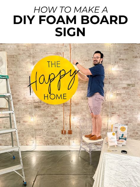 Diy Pop Up Shop Sign, Diy Foam Board Sign, Diy Signage Business, Diy Event Signage, Trade Show Signage, Foam Board Signs Diy, Diy Logo Sign, Diy Signage Ideas, Boutique Signs Ideas