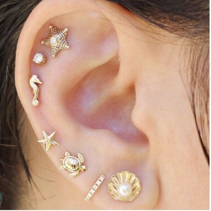 Surf Jewelry, Pretty Ear Piercings, Beachy Jewelry, Stacked Jewelry, Funky Jewelry, Jewelry Lookbook, Fancy Jewelry, Girly Jewelry, Dream Jewelry